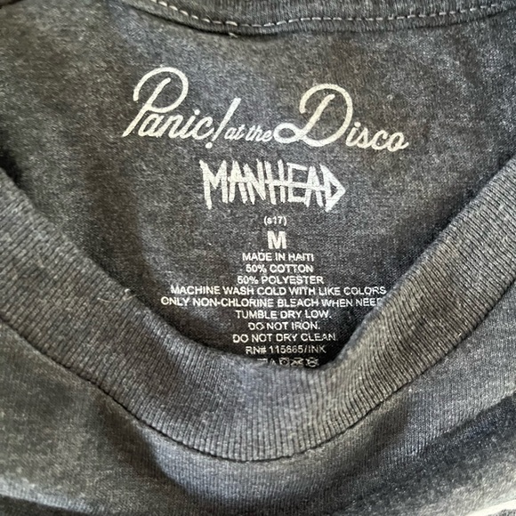 Manhead Panic! At The Disco Short Sleeved T Shirt Size M - Picture 3 of 3